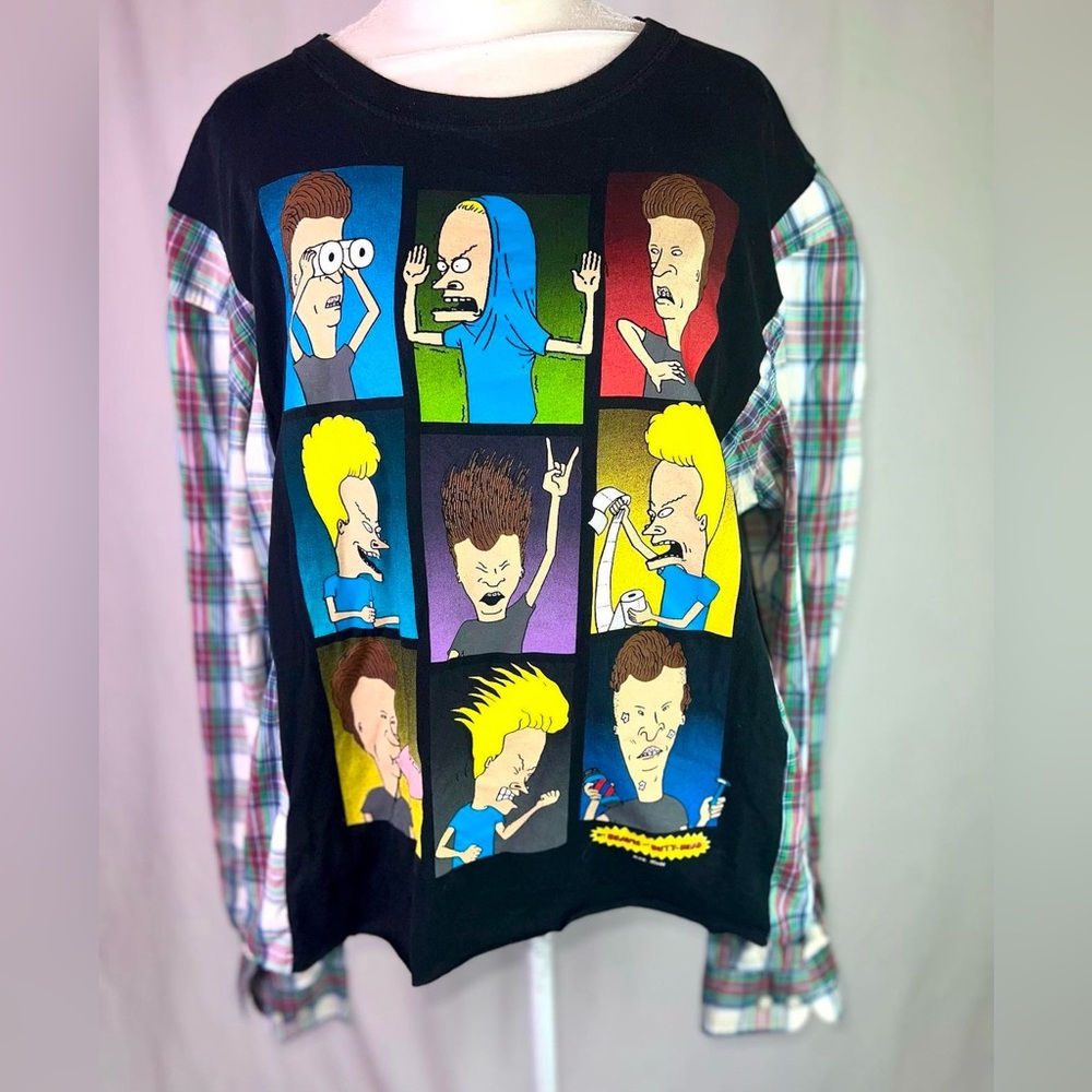 Reworked tee and button up